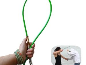 Self Defense Whip Brass Handled Multi-Purpose Tool for Car Emergencies, Tactical Use, Outdoors, and Portability