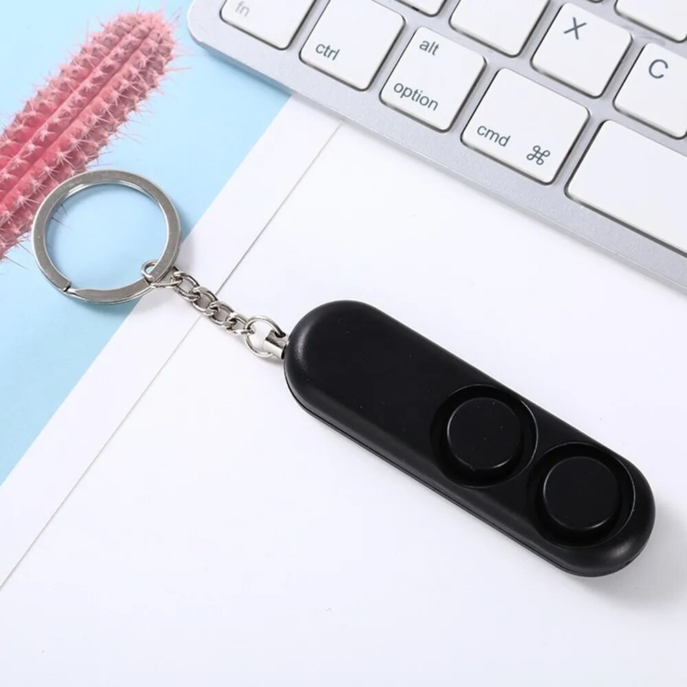 Self Defense Keychain 120dB Anti-Rape Device with Dual Speakers for Loud Panic Alarm - Personal Security Keychain Bag Pendant