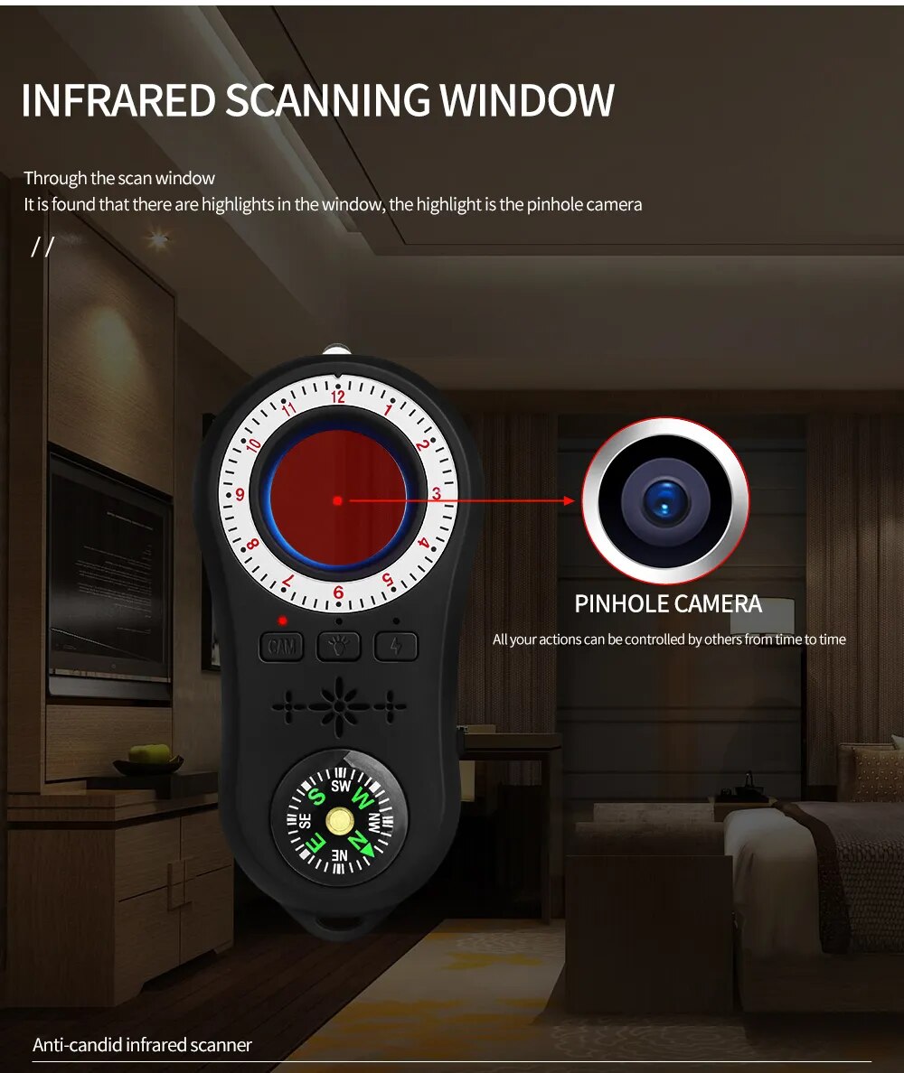 Hidden Camera Detector S200 S100 Business Travel Room Anti-Surveillance Infrared Detection Equipment